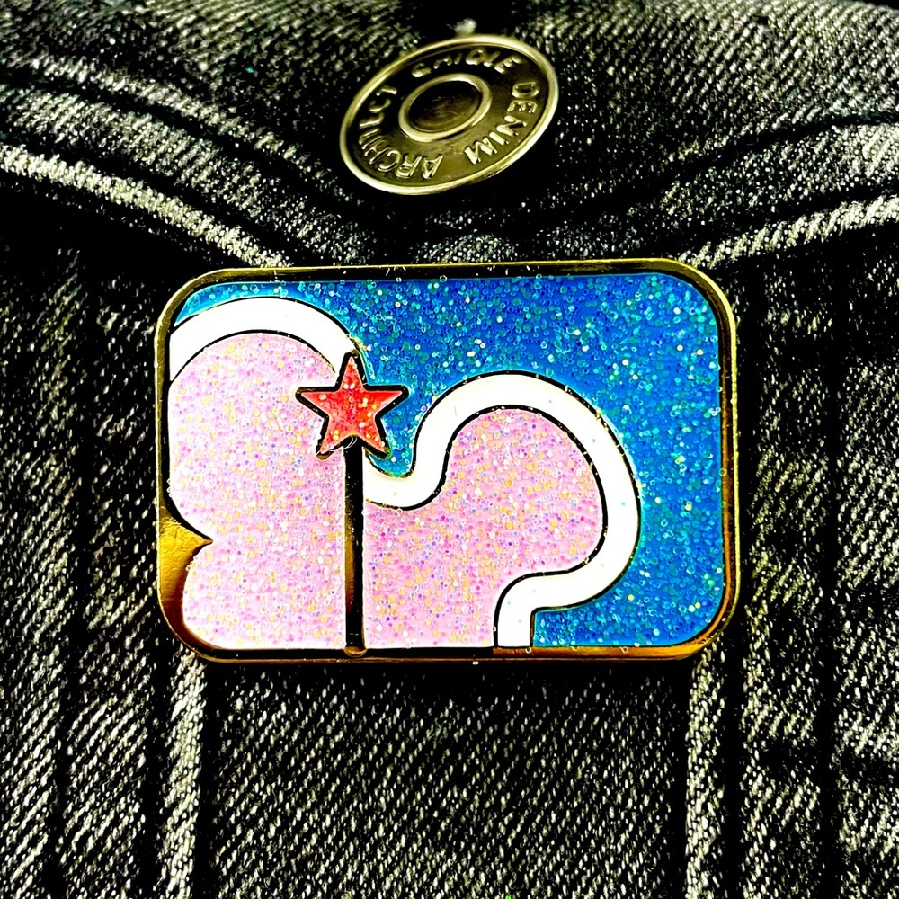 Disney Channel 1.5 Inch Glitter Enamel Pin